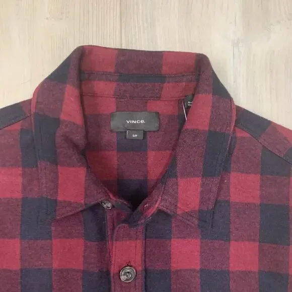 Vince Men's Plaid Flannel Size S - Picture 5 of 5